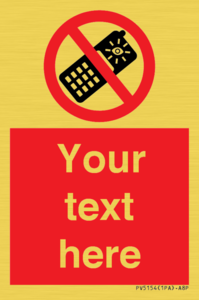 Custom No camera phones Sign